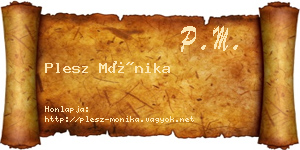 Plesz Mónika névjegykártya